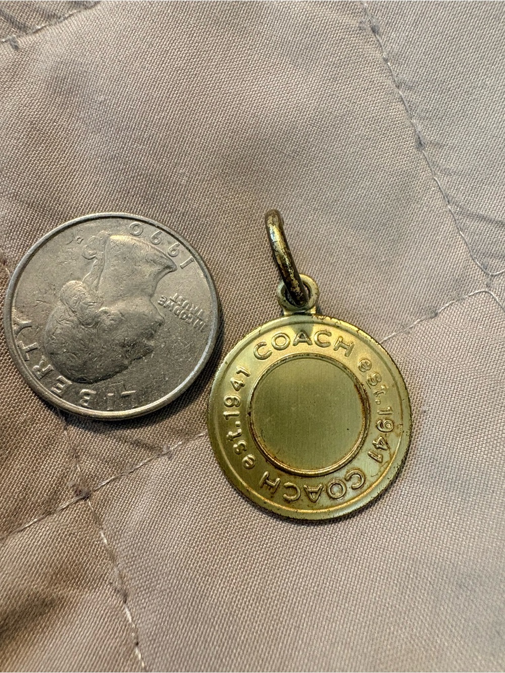 Vintage Coach Brass Legacy Coin Medallion Charm Est 1941 Replacement Hardware